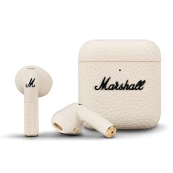 Marshall Minor IV TWS Earbud Bluetooth 5.3 Handsfree Ακουστικά με Αντοχή στον Ιδρώτα και Θήκη Φόρτιση - Cream