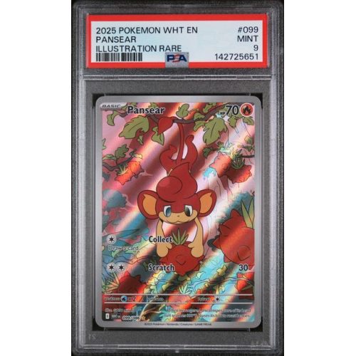 Pansear - White Flare - English 2025 - #099/086 - PSA NM-MT 8 - Pokemon Graded Card