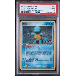 Ditto [Squirtle] Rev.Foil - EX Delta Species - English 2005 #40/113 - Pokemon Graded Card
