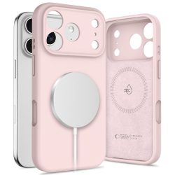 Θήκη Σιλικόνης Tech Protect με Magsafe για iPhone 17 Pro Max - Pink Pearl