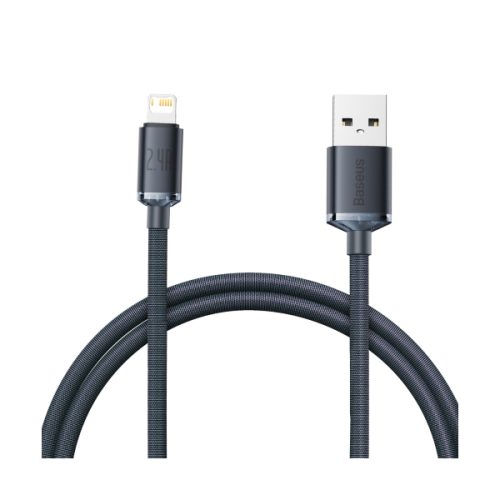 Καλώδιο Φόρτισης Baseus Crystal Shine USB σε Lightning 2.4A 2m - Black