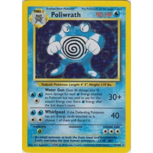 Poliwrath (Base Set 13/102) (Holo Rare ) English - Excellent