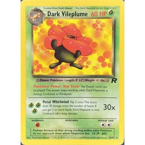 Dark Vileplume (Team Rocket 30/82) (Rare) English - Excellent