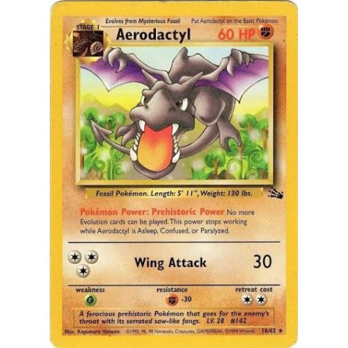 Aerodactyl (Fossil 16/62) (Rare) English - Good