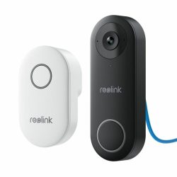 Κουδούνι Πόρτας Reolink D340P 5MP Wired Συμβατό με Alexa - Μαύρο