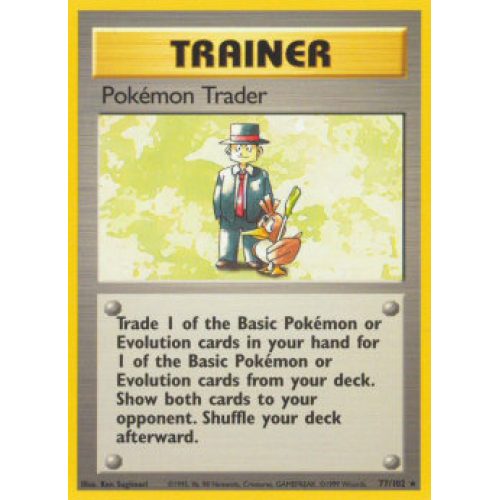 Pokémon Trader (Base Set 77/102) (Rare) English - Excellent