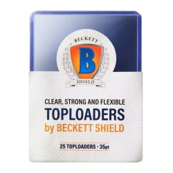 Beckett Shield -  Toploader Clear 3X4” - Pack of 25