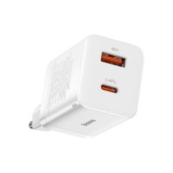 Φορτιστής Τοίχου Baseus Super Si Pro με 1 Θύρα USB-Α & 1 θύρα USB-C (30W) - White