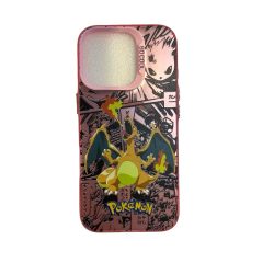 Σκληρή Θήκη Pokemon Charizard Manga με Magsafe για iPhone 16 Pro - Pink