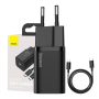 Φορτιστής Baseus με Θύρα USB-C και Καλώδιο USB-C 25W - Black