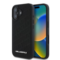 Σκληρή Θήκη Karkl Lagerfeld PU Quilted για iPhone 16 - Black