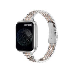 Λουράκι Ανοξείδωτο Ατσάλι για Apple Watch 38/40/41mm - Silver-Rose Gold