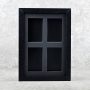 Ξύλινο κάδρο Wooden Display Box για 4 - Grid PSA Graded Cards - Συμβατό με TCG Trading Cards, PSA Sports Cards, και Game Cards - 35-360pt  - Black 