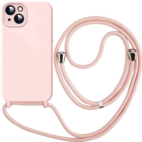 Θήκη Σιλικόνης Orso Cloud με Κορδόνι και MagSafe για iPhone 13  - Pink Sand