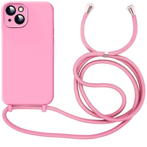 Θήκη Σιλικόνης Orso Cloud με Κορδόνι και MagSafe για iPhone 13  - Pink