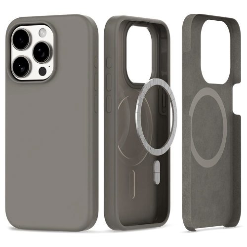 Θήκη Σιλικόνης Tech Protect Silicone Magsafe για iPhone 15 Pro Max  - Titanium
