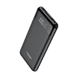 PowerBank Veger Carbon Fiber L11 - 10000mAh LED Quick Charge  2x USB-A - Black