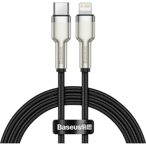 Καλώδιο Baseus Cafule Metal Braided USB-C to Lightning Cable 20W,1m - Black