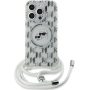 Θήκη Σιλικόνης Karl Lagerfeld Iml Monogram Back Cover με Λουράκι  για iPhone 15 Pro Max - Clear