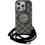 Θήκη Σιλικόνης Karl Lagerfeld Iml Monogram Back Cover με Λουράκι  για iPhone 15 Pro Max - Black