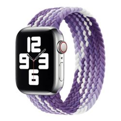  Λουράκι Braided Orso Flexible Watchband Sport Silicone για Apple Watch 38/40/41/42mm - Weaving Purple (S)