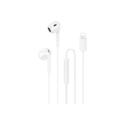 Ακουστικά Ενσύρματα Hoco DM46 In-ear Handsfree με Lightning - White