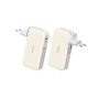 Power Bank/Charger Wekome WP-46 10000mAh 22.5W με 1 Θύρες USB-A και 1 Θύρα USB-C & Ενσωματομένα Καλώδια - Beige