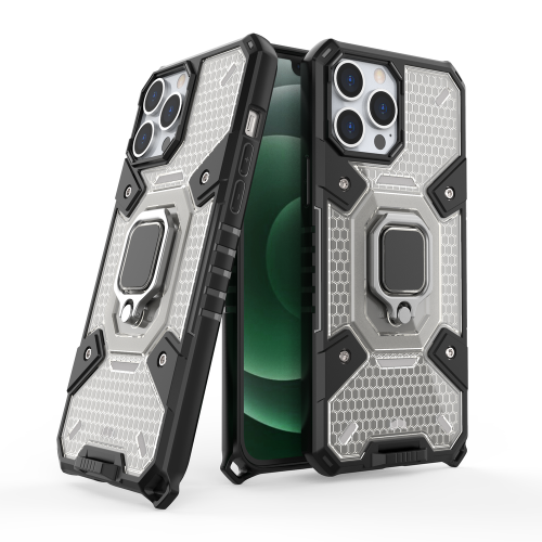 Σκληρή Θήκη Bibercas  Capsule Ring Case tough kickstand armor case cover με ring holder για Apple iPhone 13 - Black