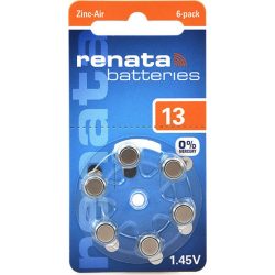 Renata Μπαταρίες Ακουστικών Βαρηκοΐας 13 1.45V 6 τμχ