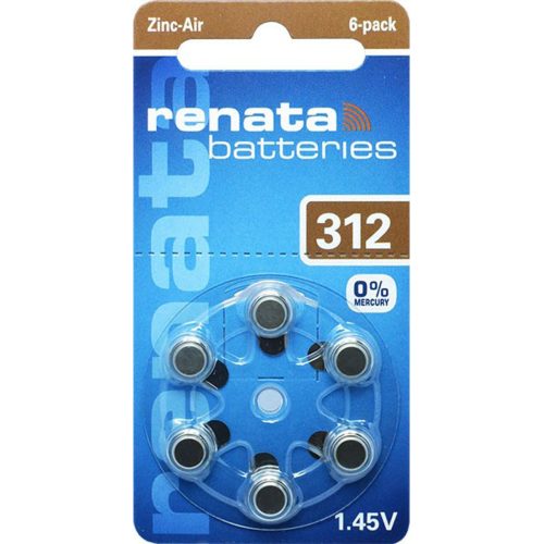 Renata Μπαταρίες Ακουστικών Βαρηκοΐας 312 1.45V 