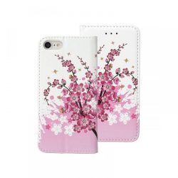 Θήκη Book Decor Pink Flowers για Apple iPhone  X/XS - White