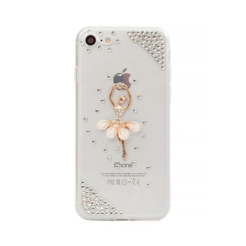 Θήκη Σιλικόνης Diamond Ballarina για Apple iPhone X/XS - Clear