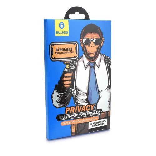 Tempered Glass Mr.Monkey Full Cover Full Glue 5D 9H 0.26mm Strong Privacy για Apple iPhone 11 Pro Max/XS Max - Black (Privacy)