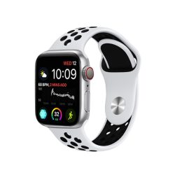 Λουράκι Σιλικόνης Stoband Hera Sport Band για Apple  Watch 38/40/41mm - Pure Platinum/Black