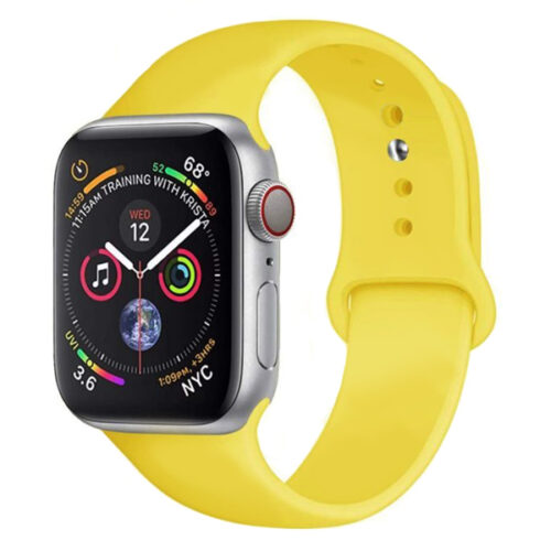 WiWU Λουράκι Elastic Rubber Silicone Apple Watch 42/44/45/46/49mm - Yellow