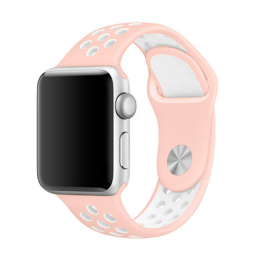 WiWU Λουράκι Σιλικόνης Dual Color Sport Apple Watch 42/44/45/46/49mm - Pink/White