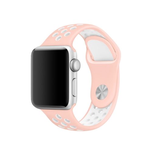 WiWU Λουράκι Σιλικόνης Dual Color Sport Apple Watch 38/40/41mm - Pink/White