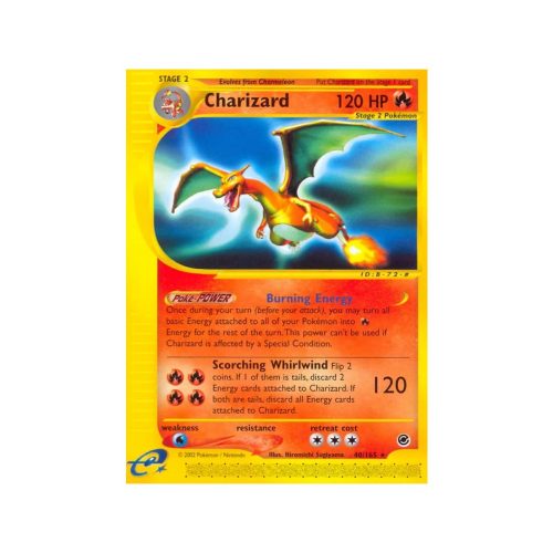 Charizard (Expedition Base Set 40/165) (Reverse Holo) English - Poor